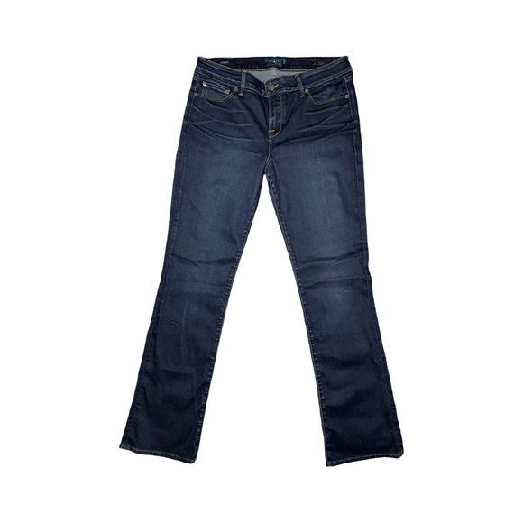 Lucky Brand Lolita Boot Size 14 Long Bootcut Dark Stretch Denim - Picture 1 of 10